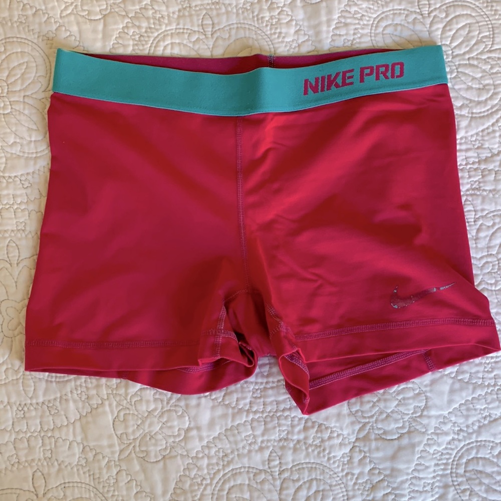 Medium pink Nike pro shorts